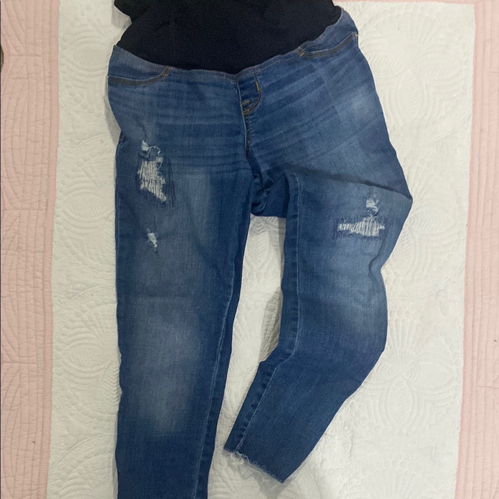 Women's Blue Distressed Jeans